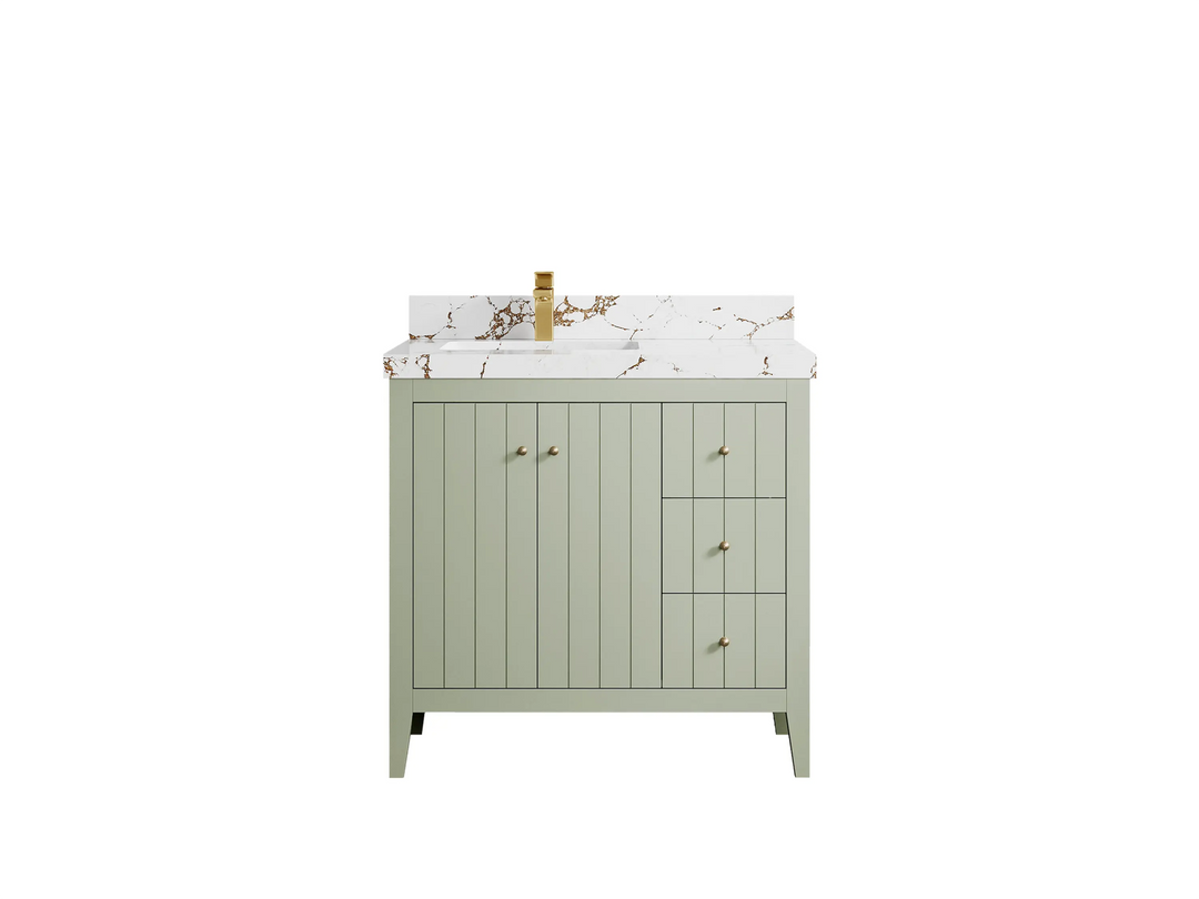 Atlanta 36 in. W x 22 in. D Left Offset Sink Bathroom Vanity - Willow Bath and Vanity