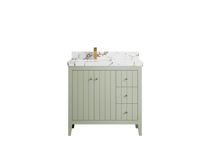 Atlanta 36 in. W x 22 in. D Left Offset Sink Bathroom Vanity - photo 44
