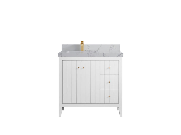 Atlanta 36 in. W x 22 in. D Left Offset Sink Bathroom Vanity - photo 51