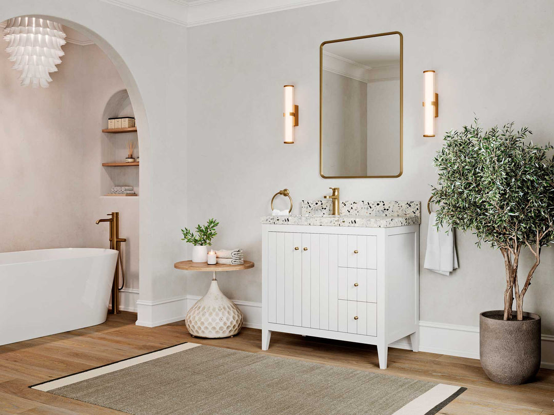 Atlanta 36 in. W x 22 in. D Left Offset Sink Bathroom Vanity - Willow Bath and Vanity