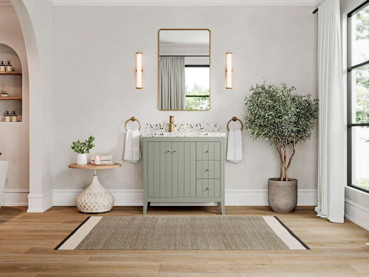 Atlanta 36 in. W x 22 in. D Left Offset Sink Bathroom Vanity - photo 4