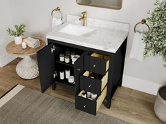 Atlanta 36 in. W x 22 in. D Left Offset Sink Bathroom Vanity - photo 3