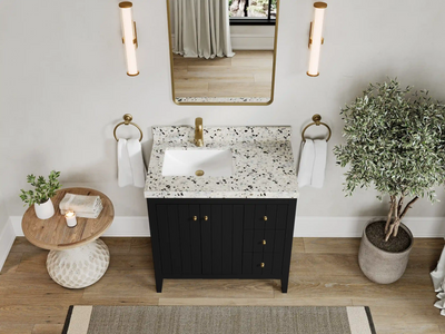 Atlanta 36 in. W x 22 in. D Left Offset Sink Bathroom Vanity - Willow Bath and Vanity