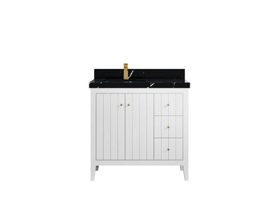 Atlanta 36 in. W x 22 in. D Left Offset Sink Bathroom Vanity - Willow Bath and Vanity