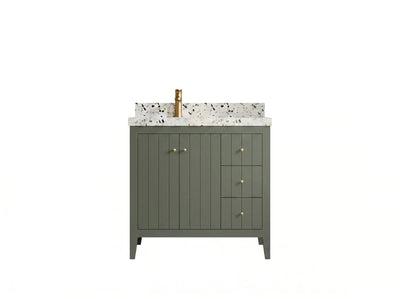 Atlanta 36 in. W x 22 in. D Left Offset Sink Bathroom Vanity - Willow Bath and Vanity