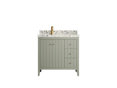 Atlanta 36 in. W x 22 in. D Left Offset Sink Bathroom Vanity - photo 1