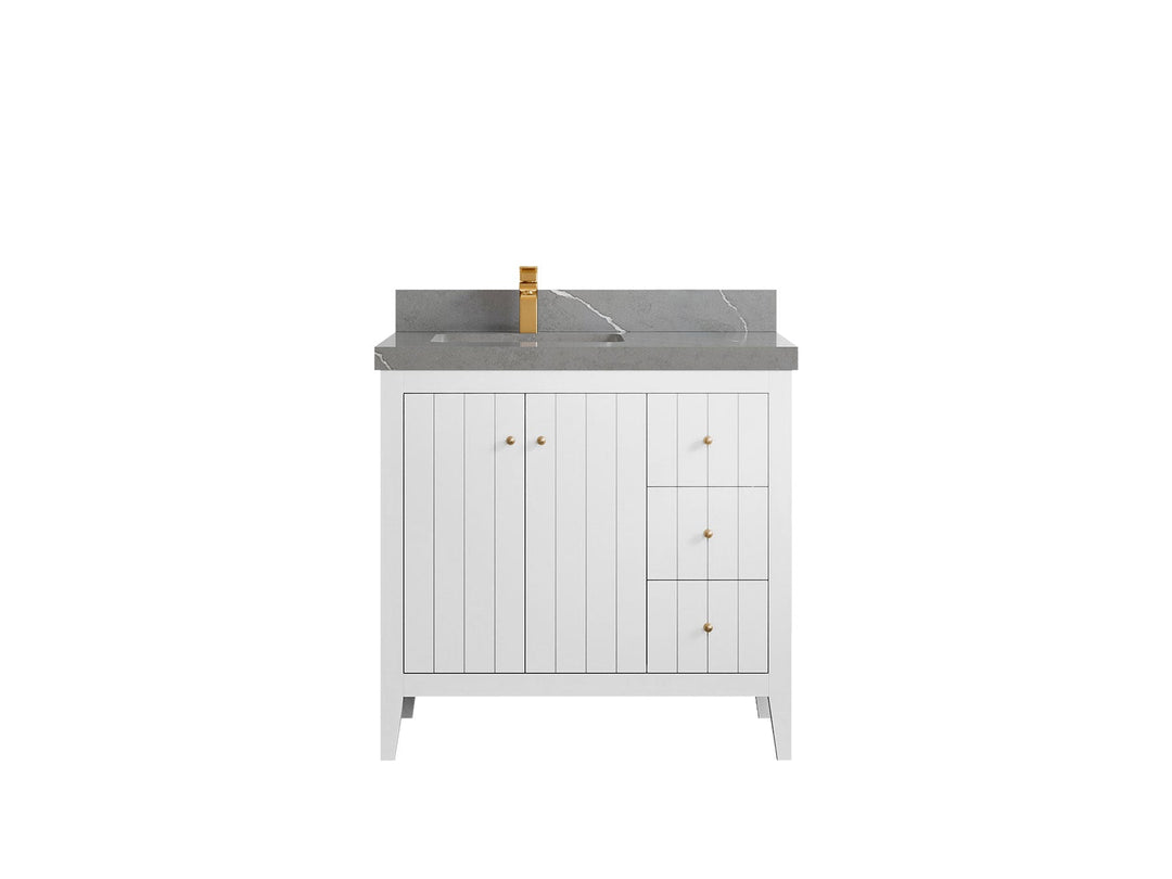 Atlanta 36 in. W x 22 in. D Left Offset Sink Bathroom Vanity - Willow Bath and Vanity