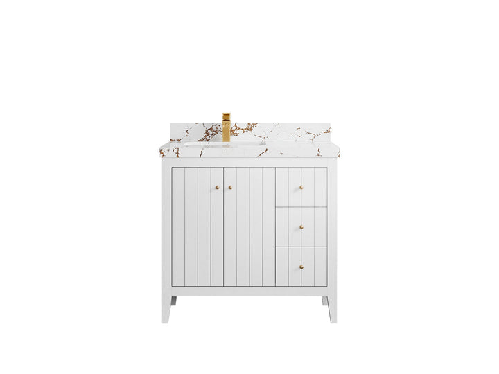 Atlanta 36 in. W x 22 in. D Left Offset Sink Bathroom Vanity - photo 45