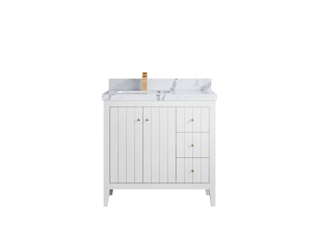 Atlanta 36 in. W x 22 in. D Left Offset Sink Bathroom Vanity - Willow Bath and Vanity