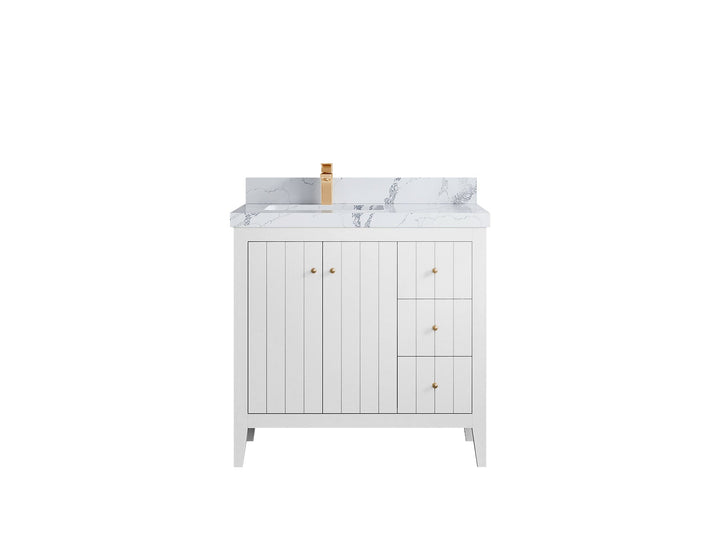 Atlanta 36 in. W x 22 in. D Left Offset Sink Bathroom Vanity - photo 25