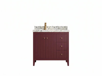 Atlanta 36 in. W x 22 in. D Left Offset Sink Bathroom Vanity - Willow Bath and Vanity