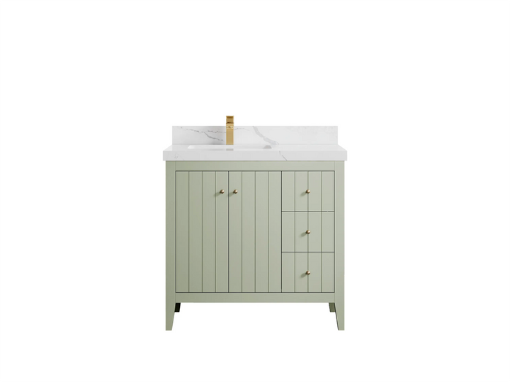Atlanta 36 in. W x 22 in. D Left Offset Sink Bathroom Vanity - photo 20