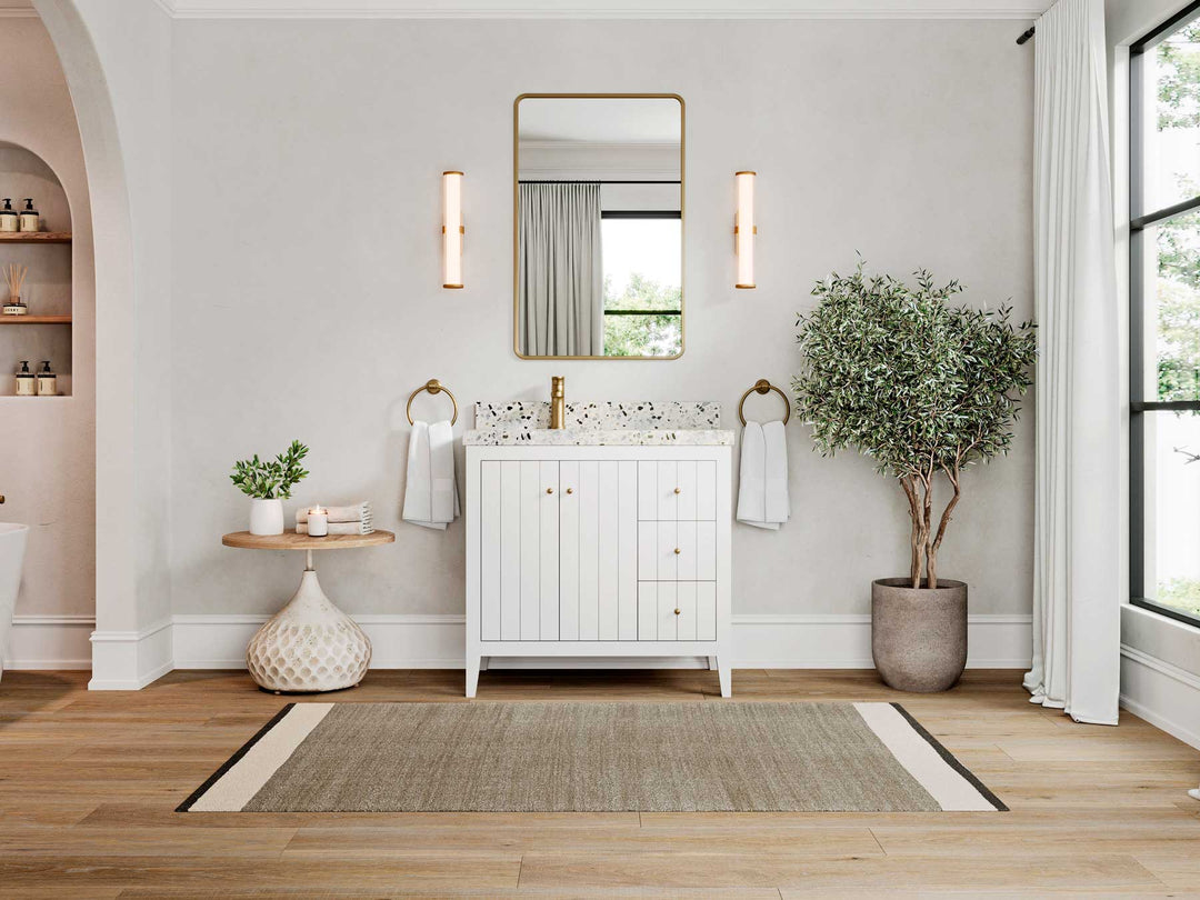 Atlanta 36 in. W x 22 in. D Left Offset Sink Bathroom Vanity - Willow Bath and Vanity