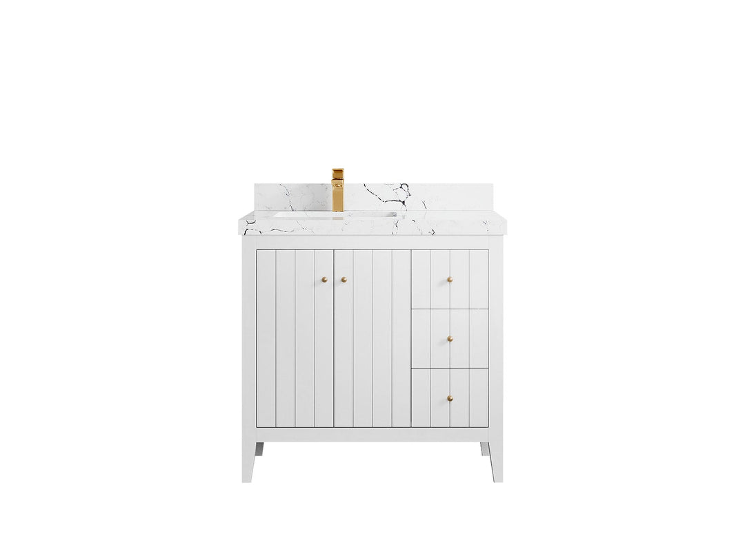 Atlanta 36 in. W x 22 in. D Left Offset Sink Bathroom Vanity - Willow Bath and Vanity