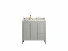 Atlanta 36 in. W x 22 in. D Left Offset Sink Bathroom Vanity - photo 1