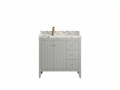 Atlanta 36 in. W x 22 in. D Left Offset Sink Bathroom Vanity - Willow Bath and Vanity