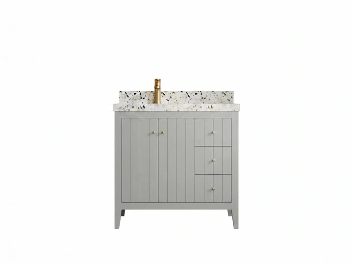 Atlanta 36 in. W x 22 in. D Left Offset Sink Bathroom Vanity - photo 1
