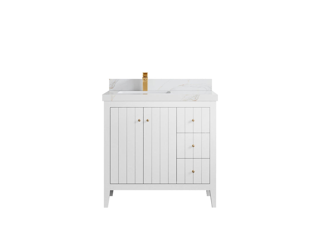 Atlanta 36 in. W x 22 in. D Left Offset Sink Bathroom Vanity - Willow Bath and Vanity