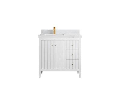 Atlanta 36 in. W x 22 in. D Left Offset Sink Bathroom Vanity - Willow Bath and Vanity