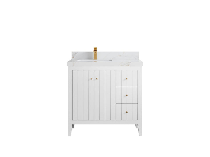 Atlanta 36 in. W x 22 in. D Left Offset Sink Bathroom Vanity - photo 27