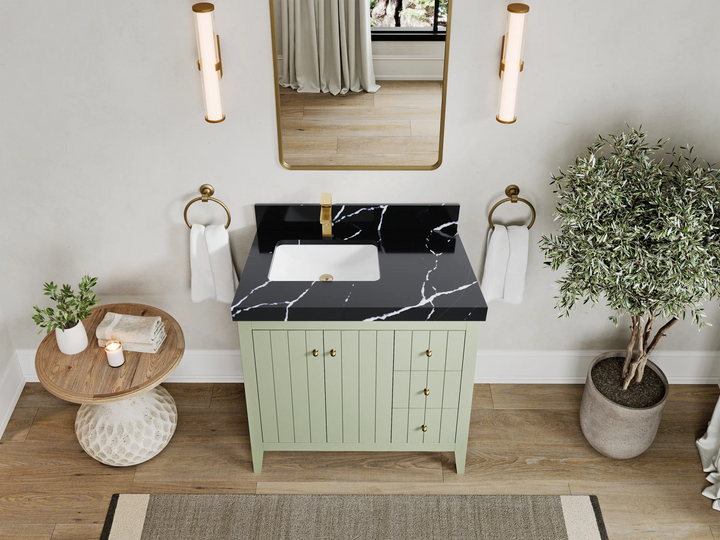 Atlanta 36 in. W x 22 in. D Left Offset Sink Bathroom Vanity - photo 15