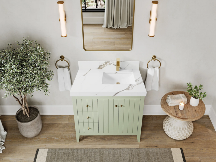 Atlanta 36 in. W x 22 in. D Right Offset Sink Bathroom Vanity - photo 42