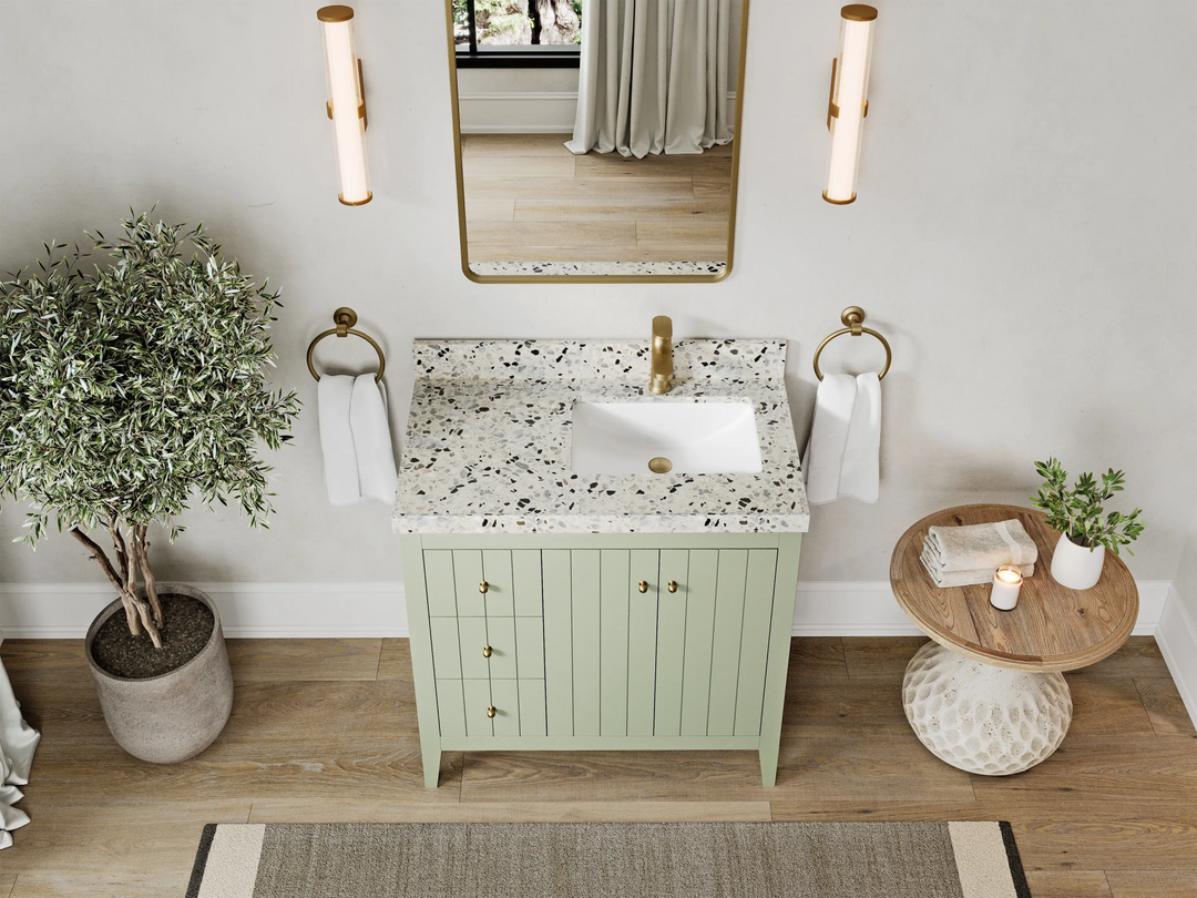 Atlanta 36 in. W x 22 in. D Right Offset Sink Bathroom Vanity - Willow Bath and Vanity