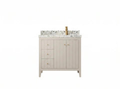 Atlanta 36 in. W x 22 in. D Right Offset Sink Bathroom Vanity - photo 1