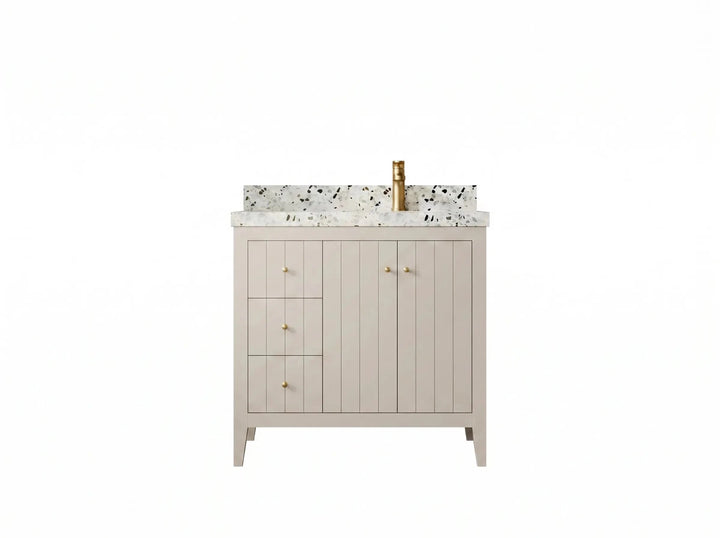 Atlanta 36 in. W x 22 in. D Right Offset Sink Bathroom Vanity - photo 1