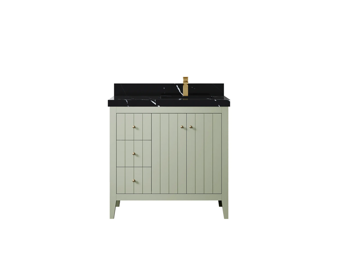 Atlanta 36 in. W x 22 in. D Right Offset Sink Bathroom Vanity - Willow Bath and Vanity