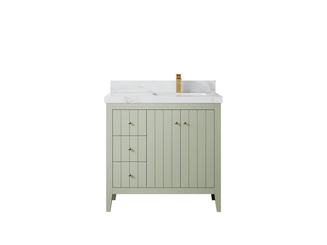 Atlanta 36 in. W x 22 in. D Right Offset Sink Bathroom Vanity - Willow Bath and Vanity