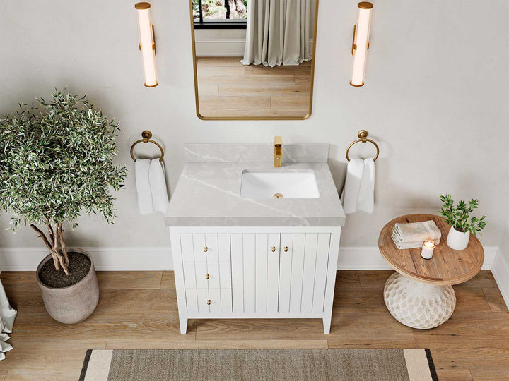 Atlanta 36 in. W x 22 in. D Right Offset Sink Bathroom Vanity - photo 38