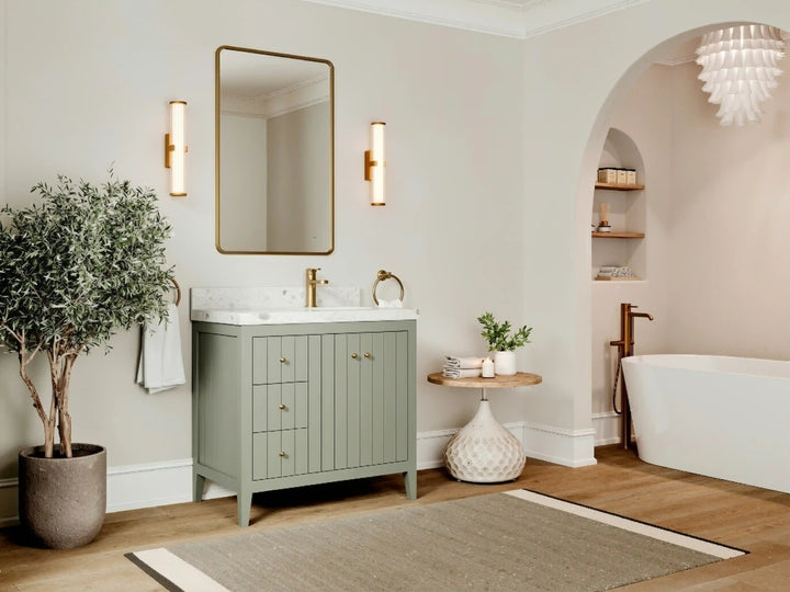 Atlanta 36 in. W x 22 in. D Right Offset Sink Bathroom Vanity - photo 2