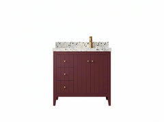 Atlanta 36 in. W x 22 in. D Right Offset Sink Bathroom Vanity - photo 1