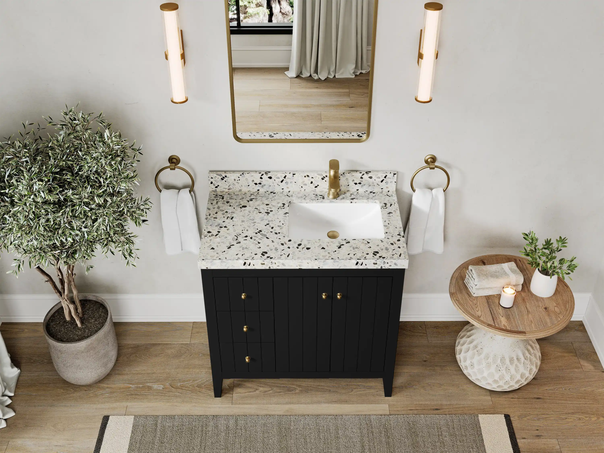 Atlanta 36 in. W x 22 in. D Right Offset Sink Bathroom Vanity - Willow Bath and Vanity