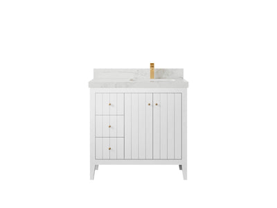 Atlanta 36 in. W x 22 in. D Right Offset Sink Bathroom Vanity - Willow Bath and Vanity