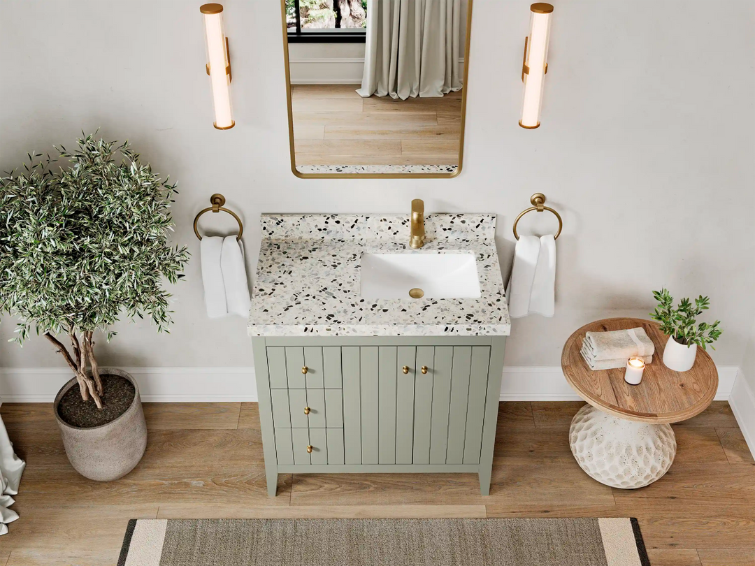 Atlanta 36 in. W x 22 in. D Right Offset Sink Bathroom Vanity - Willow Bath and Vanity