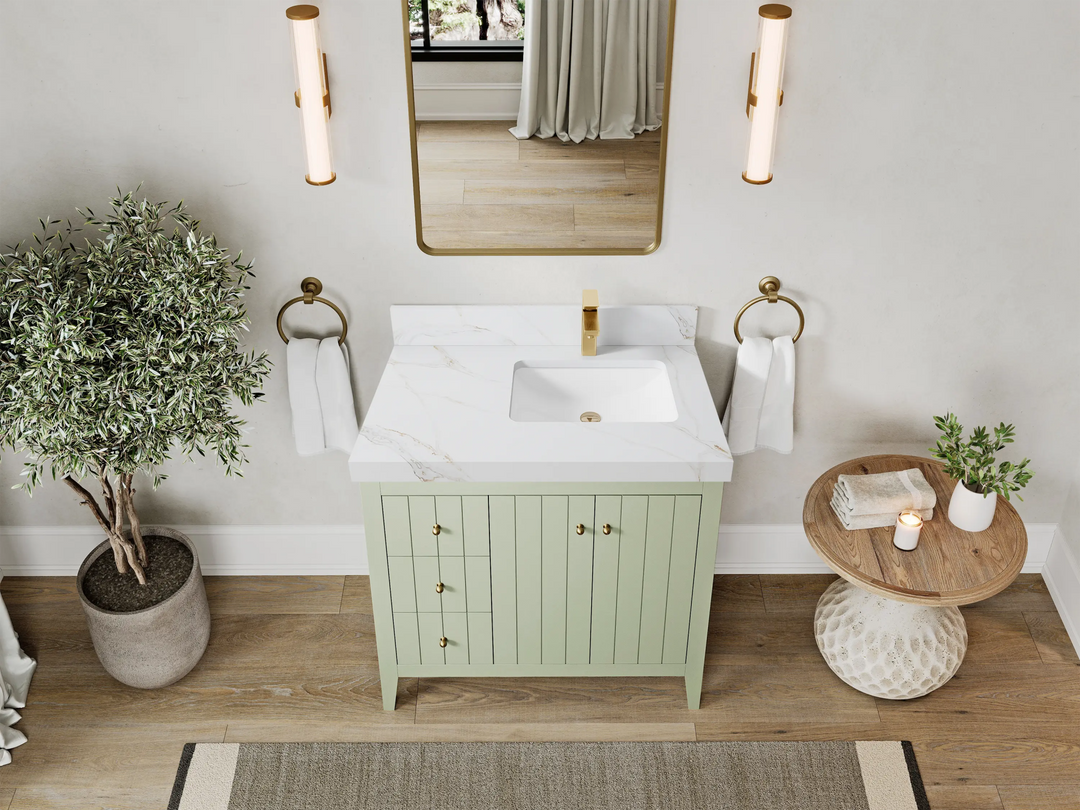 Atlanta 36 in. W x 22 in. D Right Offset Sink Bathroom Vanity - Willow Bath and Vanity