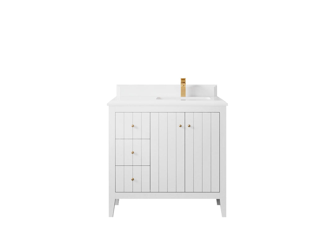 Atlanta 36 in. W x 22 in. D Right Offset Sink Bathroom Vanity - Willow Bath and Vanity