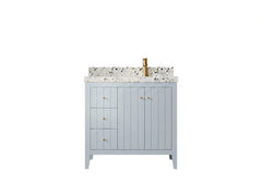 Atlanta 36 in. W x 22 in. D Right Offset Sink Bathroom Vanity - photo 1