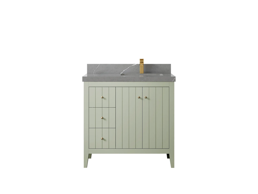 Atlanta 36 in. W x 22 in. D Right Offset Sink Bathroom Vanity - Willow Bath and Vanity