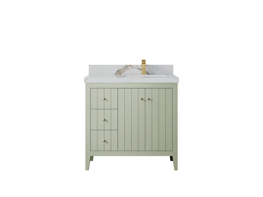 Atlanta 36 in. W x 22 in. D Right Offset Sink Bathroom Vanity - Willow Bath and Vanity