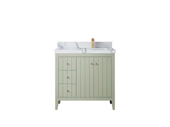 Atlanta 36 in. W x 22 in. D Right Offset Sink Bathroom Vanity - photo 49