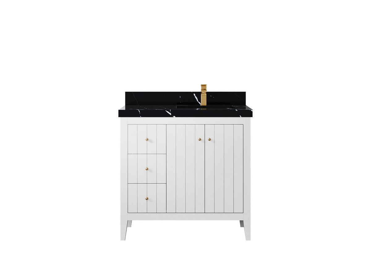 Atlanta 36 in. W x 22 in. D Right Offset Sink Bathroom Vanity - Willow Bath and Vanity