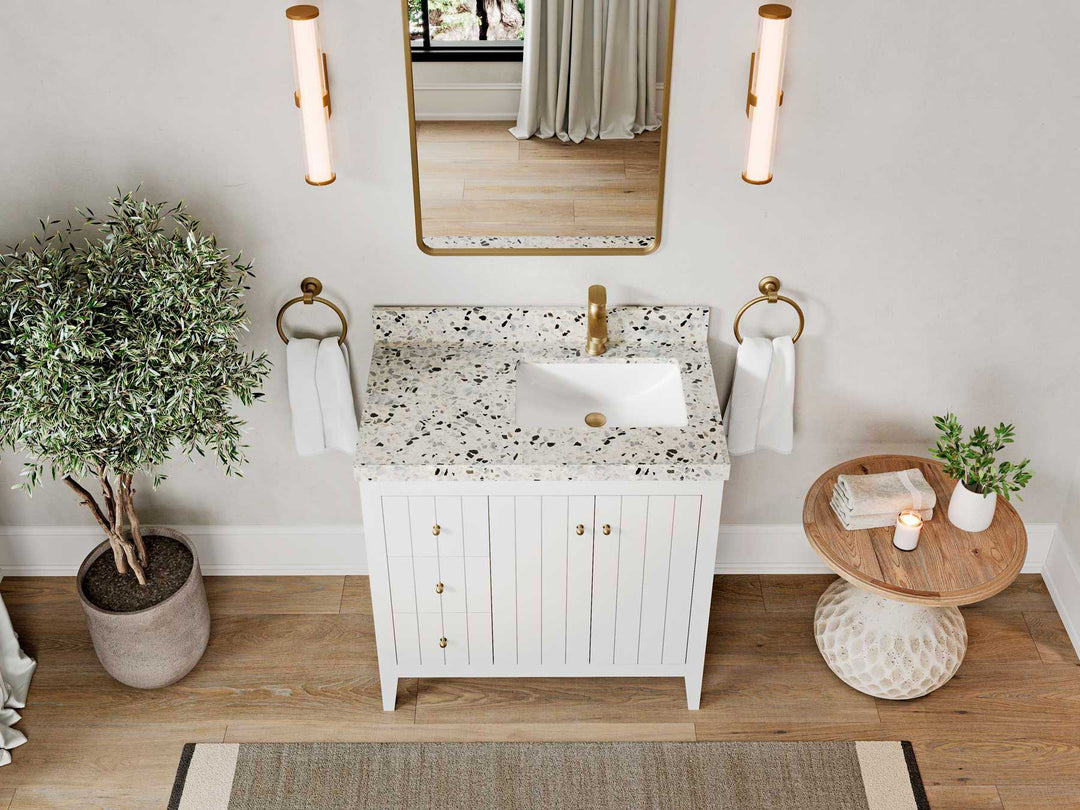 Atlanta 36 in. W x 22 in. D Right Offset Sink Bathroom Vanity - Willow Bath and Vanity