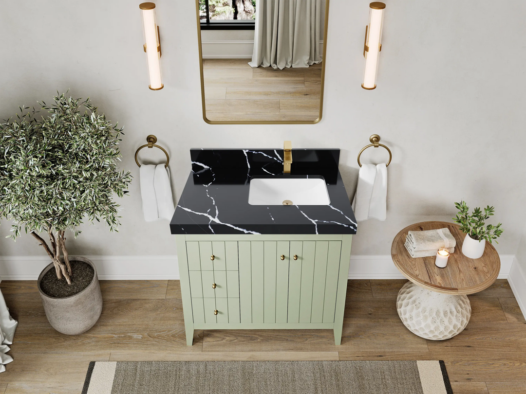 Atlanta 36 in. W x 22 in. D Right Offset Sink Bathroom Vanity - Willow Bath and Vanity