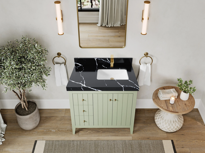 Atlanta 36 in. W x 22 in. D Right Offset Sink Bathroom Vanity - photo 40