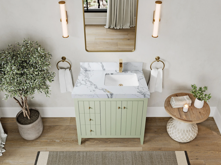 Atlanta 36 in. W x 22 in. D Right Offset Sink Bathroom Vanity - photo 48