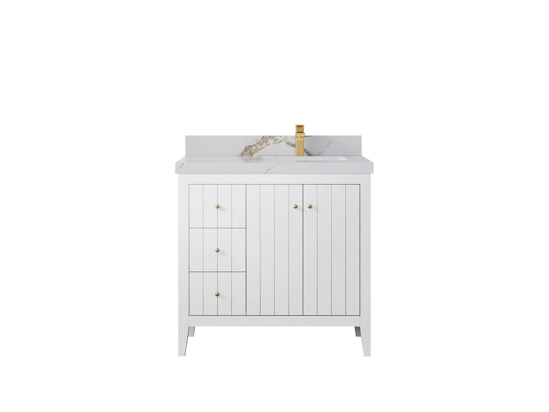 Atlanta 36 in. W x 22 in. D Right Offset Sink Bathroom Vanity - Willow Bath and Vanity