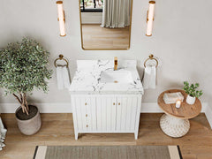 Atlanta 36 in. W x 22 in. D Right Offset Sink Bathroom Vanity - photo 46